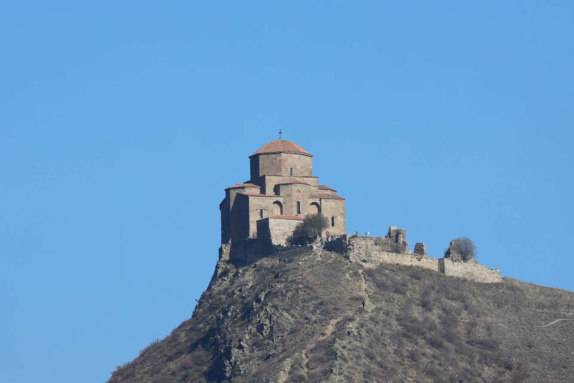 Historiskt kloster i det georgiska landskapet